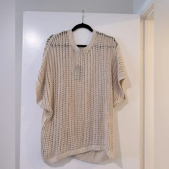 NWT Beige Knit Women's pull over sweater size xxl coastal - Picture 6 of 6